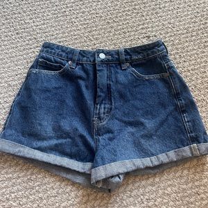 RVCA high waisted denim shorts